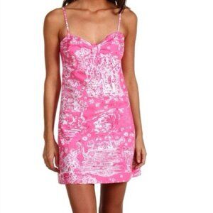 Lilly Pulitzer Kelley Dress Hotty Pink “Skinny Dippin” Mini Size 10